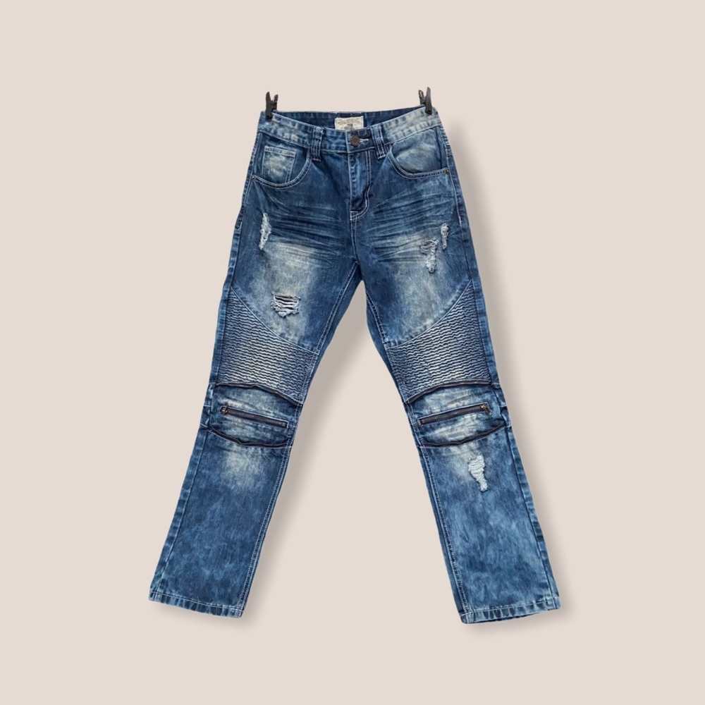 Smoke Rise Distressed Men’s Jeans - Picture 9 of 9